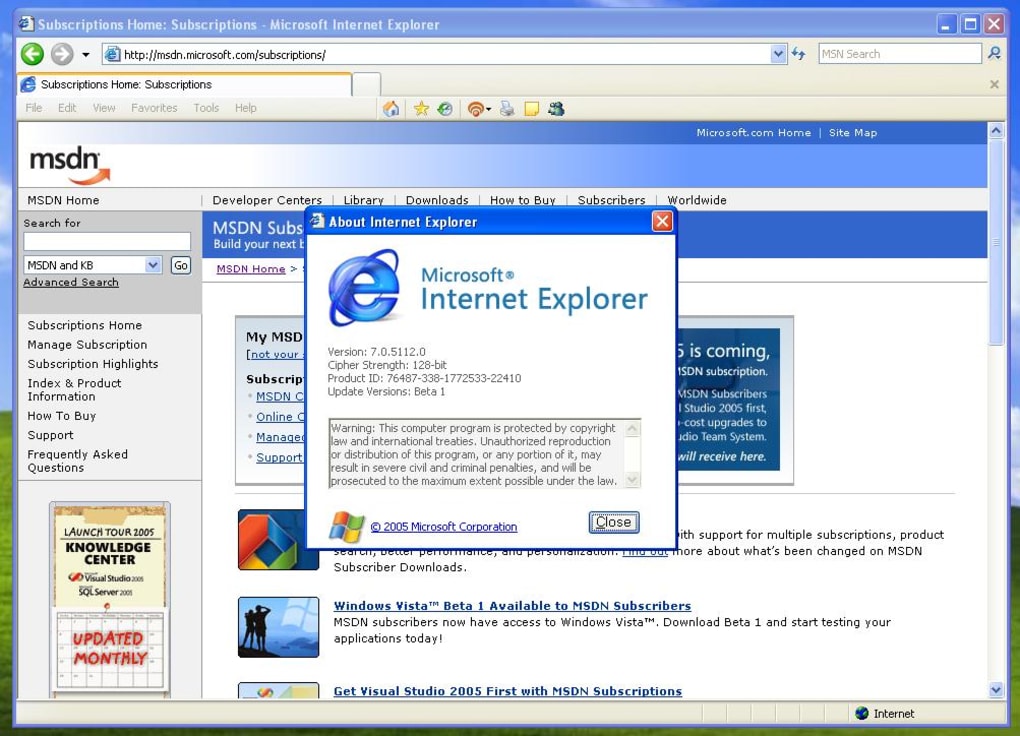 Internet Explorer 7.0 Download